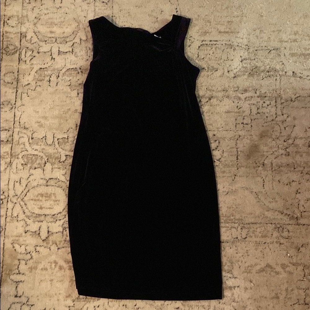 Robbie Bee Dark Purple Velvet Dress